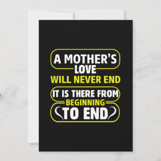 Mama ist die Liebe einer Mutter, die niemals endet Einladung