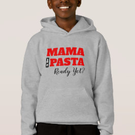 Mama ist die Pasta schon fertig? Kleinkind T-Shirt Hoodie