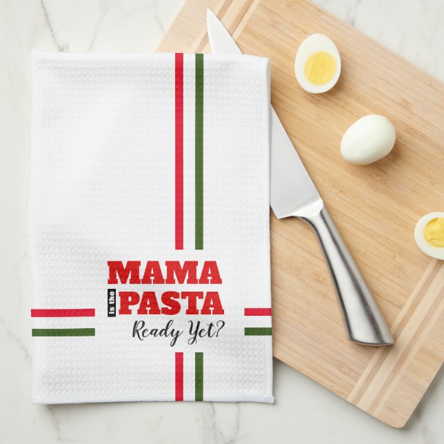 Mama ist die Pasta schon fertig? Küchentücher (Viertel Falte)
