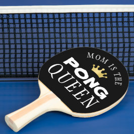 MAMA IST DIE PONG QUEEN Personalisiert bearbeitbar Tischtennis Schläger