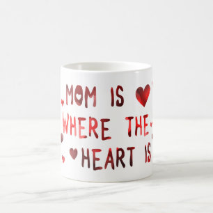 Mama ist dort, wo das Herz ist. Kaffeetasse