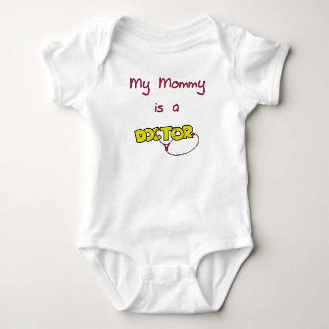 Mama ist ein Doktor Baby T-Shirt Baby Strampler (Vorderseite)