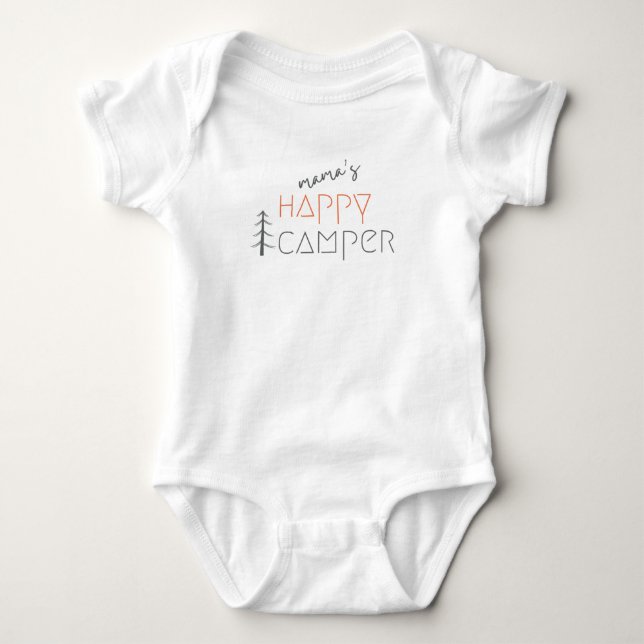 Mama ist ein glücklicher Camper. Baby Bodyssuits & Baby Strampler (Vorderseite)