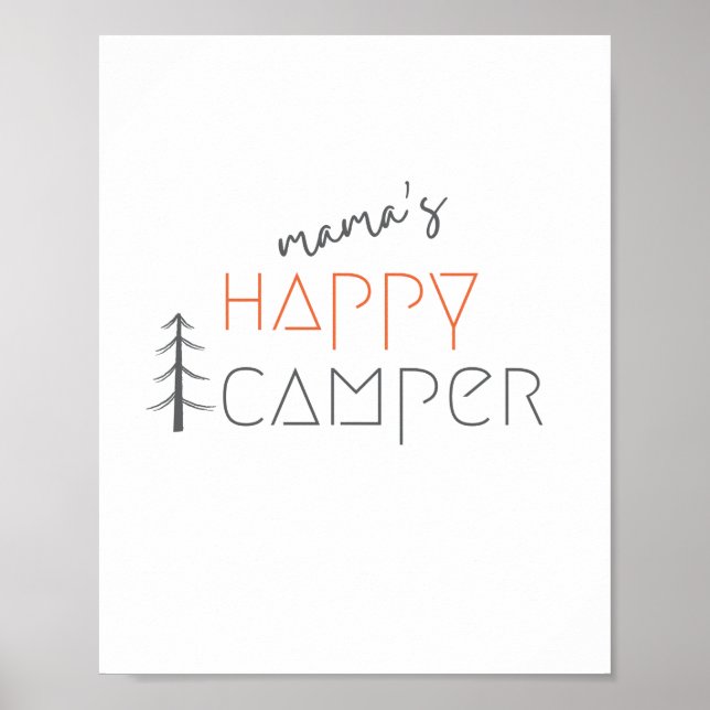 Mama ist ein glücklicher Camper. Poster & Prints (Vorne)
