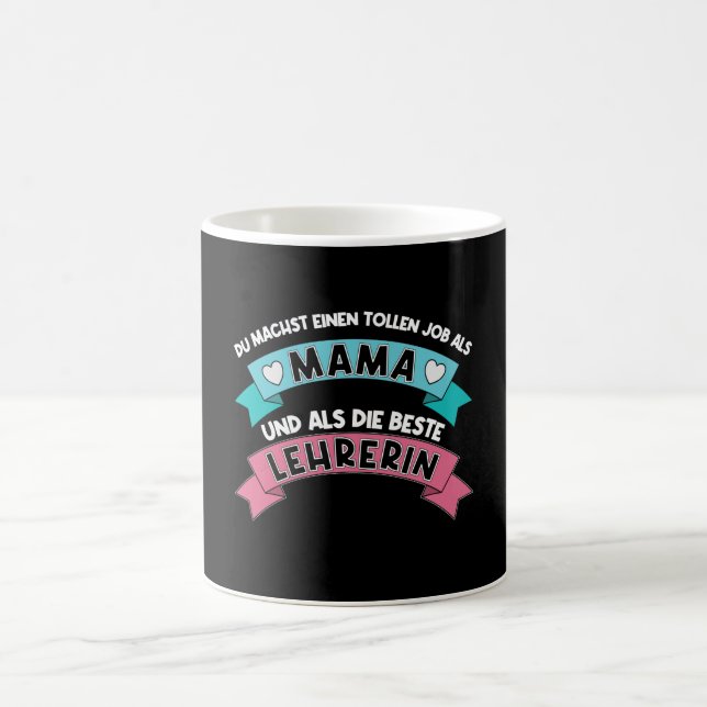 Mama ist ein großartiger Joblehrer Kaffeetasse (Mittel)