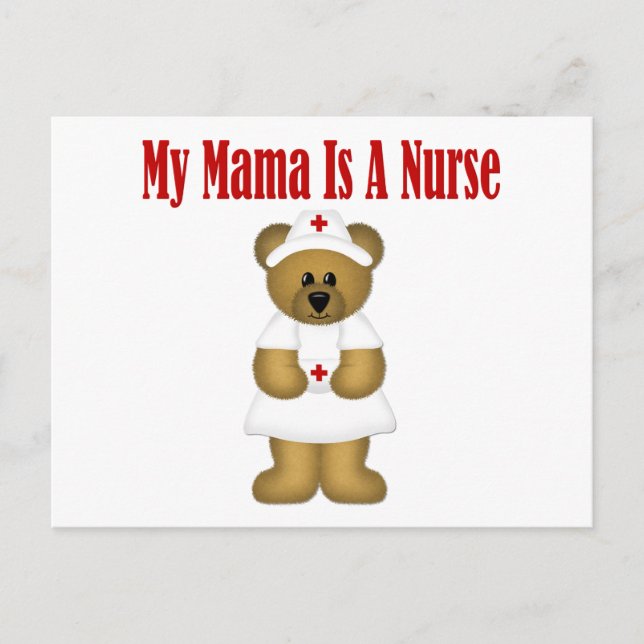 Mama ist ein Krankenbär Postkarte (Vorderseite)