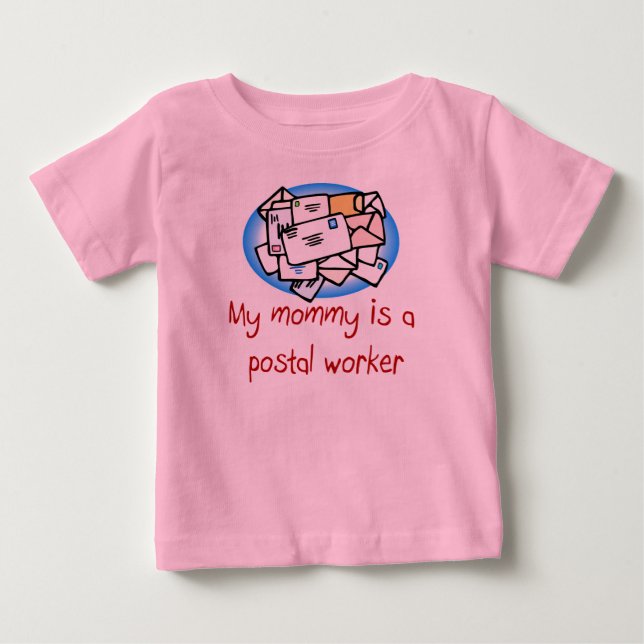 Mama ist ein Postarbeitskraft-Baby-T - Shirt (Vorderseite)