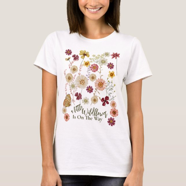 Mama ist eine kleine Wildblume T-Shirt (Vorderseite)