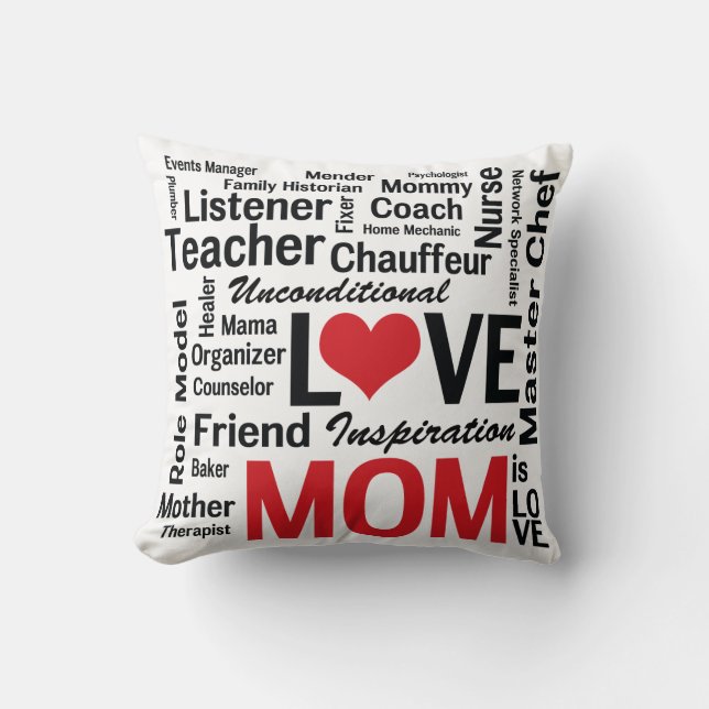 Mama ist Liebe-Kissen für Multitalented Mama Kissen (Vorderseite)