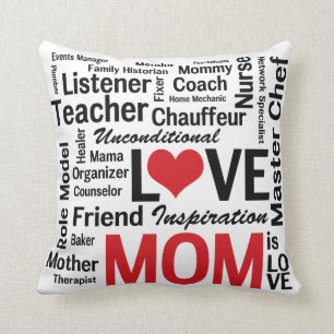 Mama ist Liebe-Kissen für Multitalented Mama Kissen