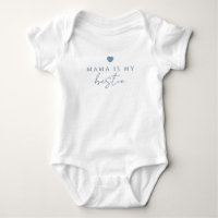 Mama ist mein Baby Blue Heart Baby Bodysuit