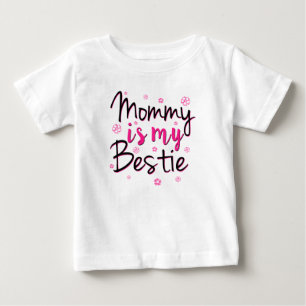 Mama ist mein bestie lustiges Babymädchen-Shirt Baby T-shirt