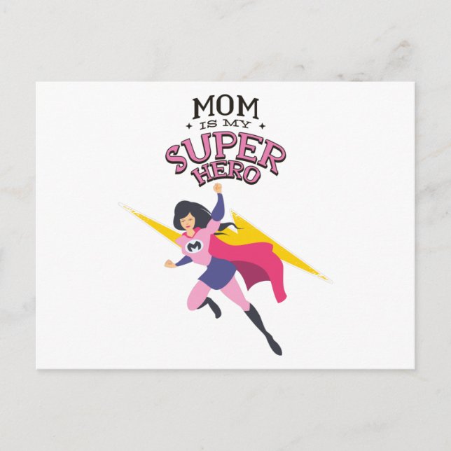Mama ist mein Superheld Postkarte (Vorderseite)