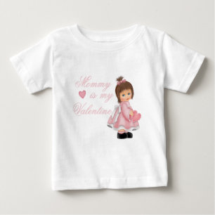 Mama ist mein Valentin (Mädchen) - Langschläfer Baby T-shirt