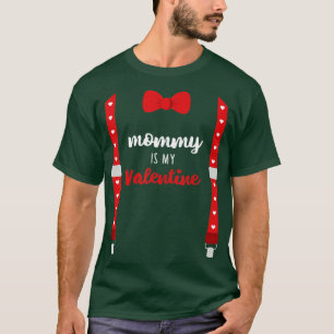 Mama ist mein Valentinstag-Herz-Mama-Hosenträger-S T-Shirt