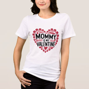 Mama ist mein Valentinstag - Romantischer Valentin Tri-Blend Shirt
