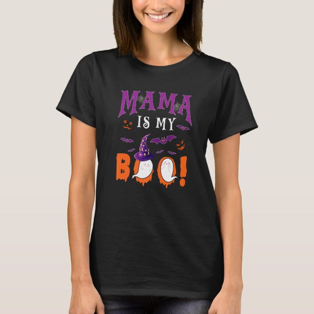 Mama ist mein zweiköpfiges Halloween Hexenboo Ghos T-Shirt (Vorderseite)
