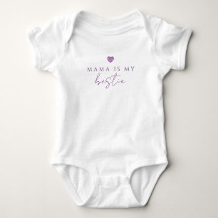 Mama ist meine beste Freundin Lila Herz Baby-Body Baby Strampler