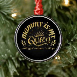 Mama ist meine Königin Gold Ornament Aus Metall