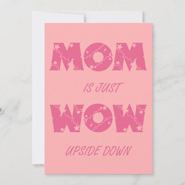 Mama ist nur Wow Feiertagskarte (Vorderseite)