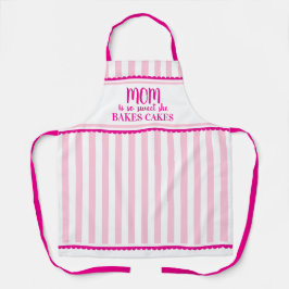 Mama ist so süß, dass sie Kuchen pinkfarbenen Süße Schürze