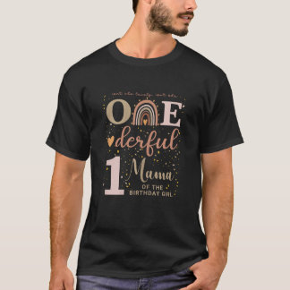 Mama ist t She Onederful 1st Birthday Neutral Boho T-Shirt