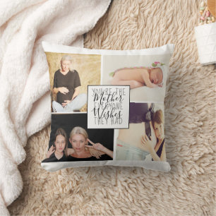 Mama Jeder Will   Chic White Quote Family Foto Kissen