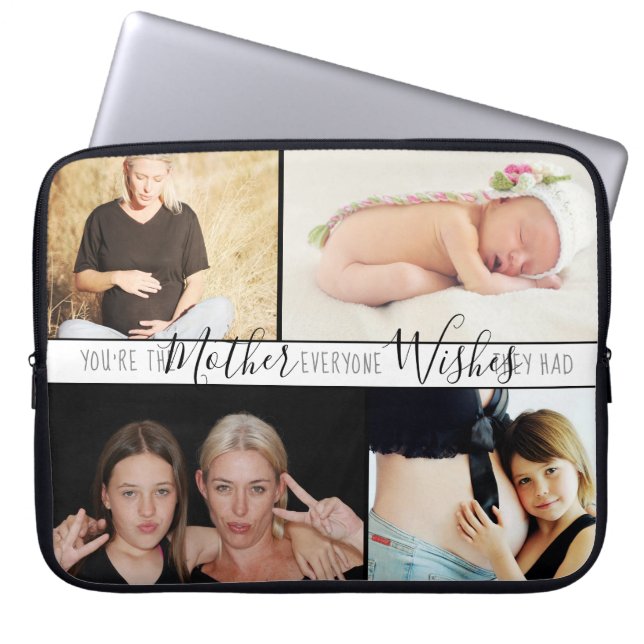 Mama Jeder Will | Süßes Zitat Mehrfaches Foto Laptopschutzhülle (Vorderseite)