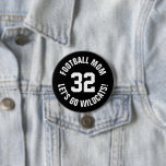 Mama Jersey Nummer Button<br><div class="desc">Freuen Sie sich auf Ihr Lieblings-Sportteam, Ihren Fußballspieler oder zeigen Sie einfach Ihren Schulstolz mit einem personalisierten Spirituosenknopf! Fügen Sie Ihren Schulnamen hinzu oder personalisieren Sie ihn mit einem Spielernamen und Jersey-Nummer. Ideal für Fußball, Basketball, Baseball und Fußball! Erstellen Sie individuelle Buttone für das ganze Team, Cheerleader, Eltern und Geschwister,...</div>