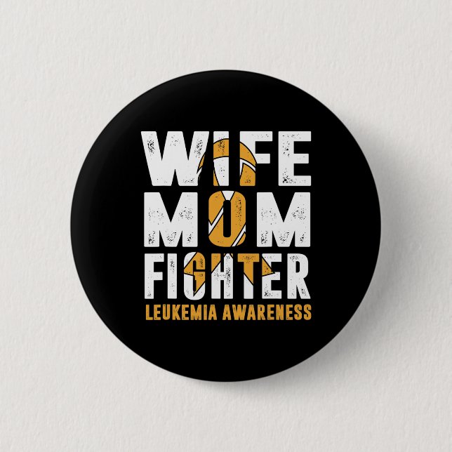 Mama kämpfen Leukämie Bewusstsein Button (Vorderseite)