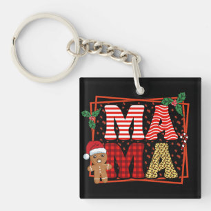 Mama - Kariertes Weihnachtsmuster Design-50094 Schlüsselanhänger