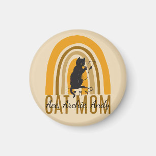 Mama-Katzenmutter-Namen personalisieren Magnet