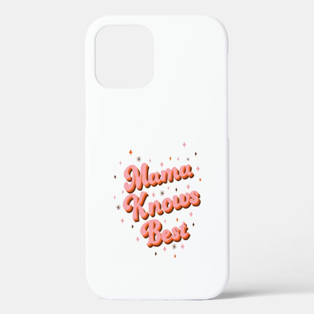 Mama kennt die beste Pink Brown Sweet Retro Letter Case-Mate iPhone Hülle (Rückseite)