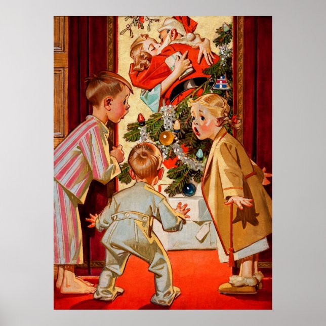 Mama Kisses Santa Claus Poster (Vorne)