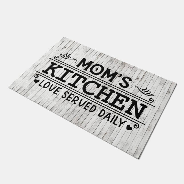 Mama Kitchen Lieblingskunst Fußmatte (Schrägansicht)