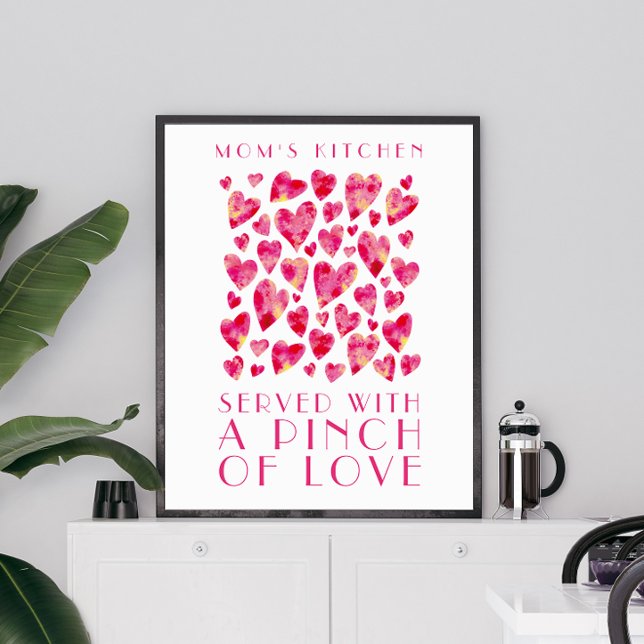 Mama Kitchen Pink Liebe Zitat Kunst Poster (Von Creator hochgeladen)