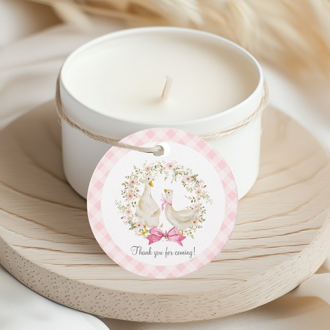 Mama & Kleine Gänse Blume Kinderdusche Danke Geschenkanhänger (Von Creator hochgeladen)