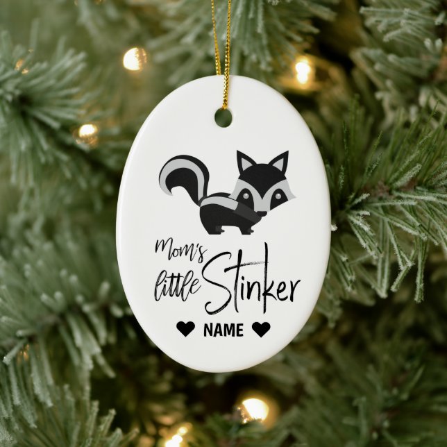 Mama Kleiner Stinker Keramik Ornament (Baum)