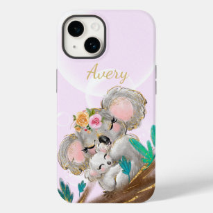 Mama Koala Bear, Baby Personalisiert Gold C Case-Mate iPhone 14 Hülle