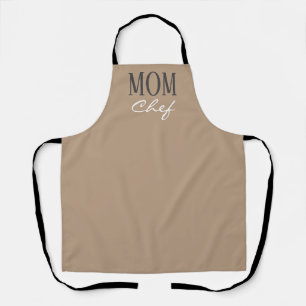 Mama Koch Moderne Beige Braun Weiße Schrift Küch Schürze