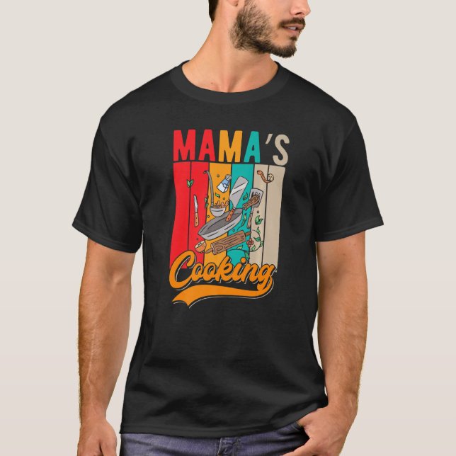 Mama Kochkunst Mamas Kochen T-Shirt (Vorderseite)