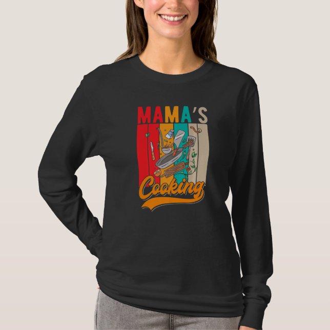 Mama Kochkunst Mamas Kochen T-Shirt (Vorderseite)