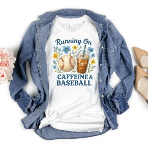 Mama Koffein und Baseball Sportliche Mama Jungen T-Shirt
