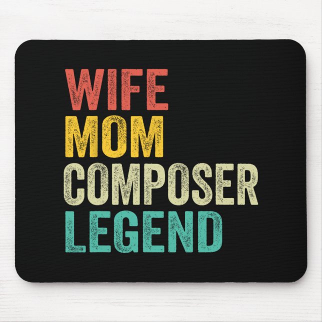Mama Komponist Legend Muttertag Vintag Mousepad (Vorne)