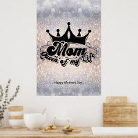 Mama Königin meines Lebens Sparkle Mutter Tag POST