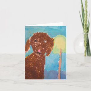 "Mama, können wir einen Hund bekommen? (Aquarellfa Karte