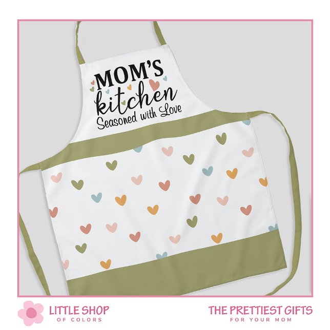 Mama Küche mit Liebe Pastel Hearts besetzt Schürze (Von Creator hochgeladen)