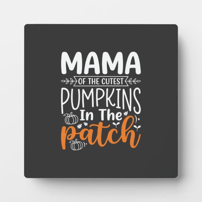 Mama Kürbisse Patch Halloween Design_1 Fotoplatte (Vorderseite)