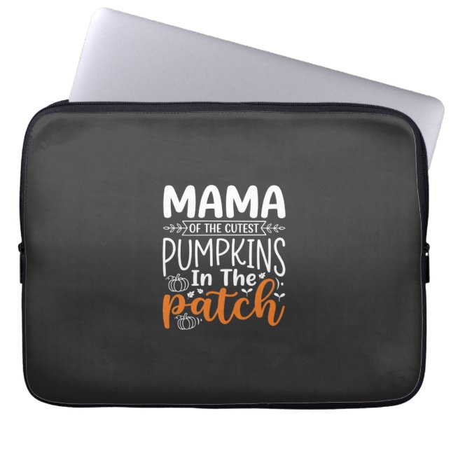 Mama Kürbisse Patch Halloween Design_1 Laptopschutzhülle (Vorderseite)