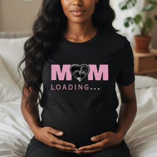Mama lädt Foto Ultraschall Rosa Babyparty T-Shirt